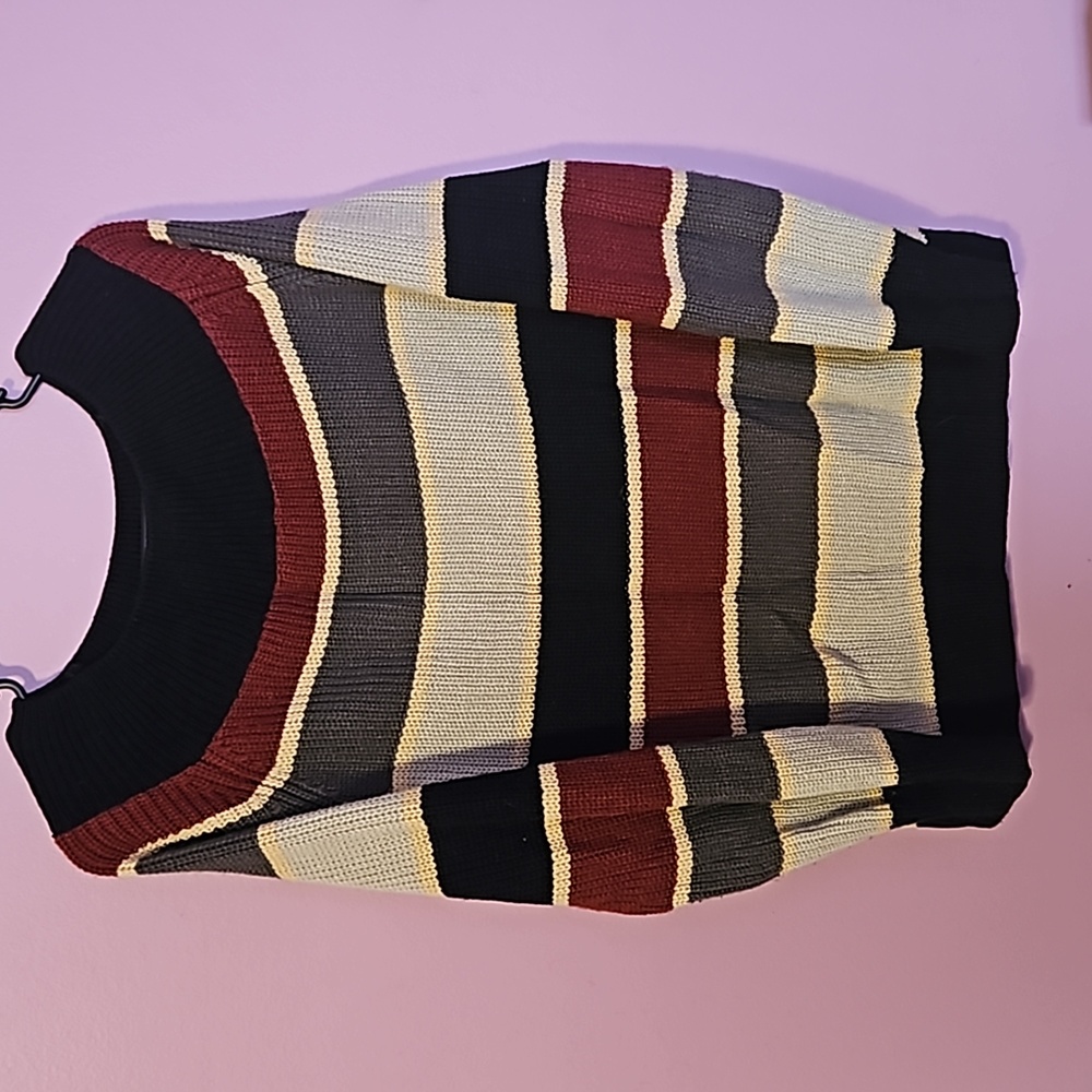 Multi color striped sweater